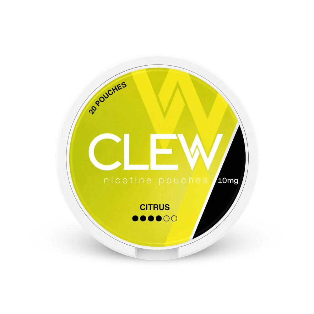 CLEW Citrus 10mg – lata de bolsas de nicotina