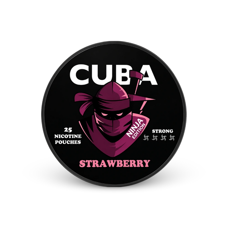 CUBA Ninja Strawberry Strong – lata de sachês de nicotina