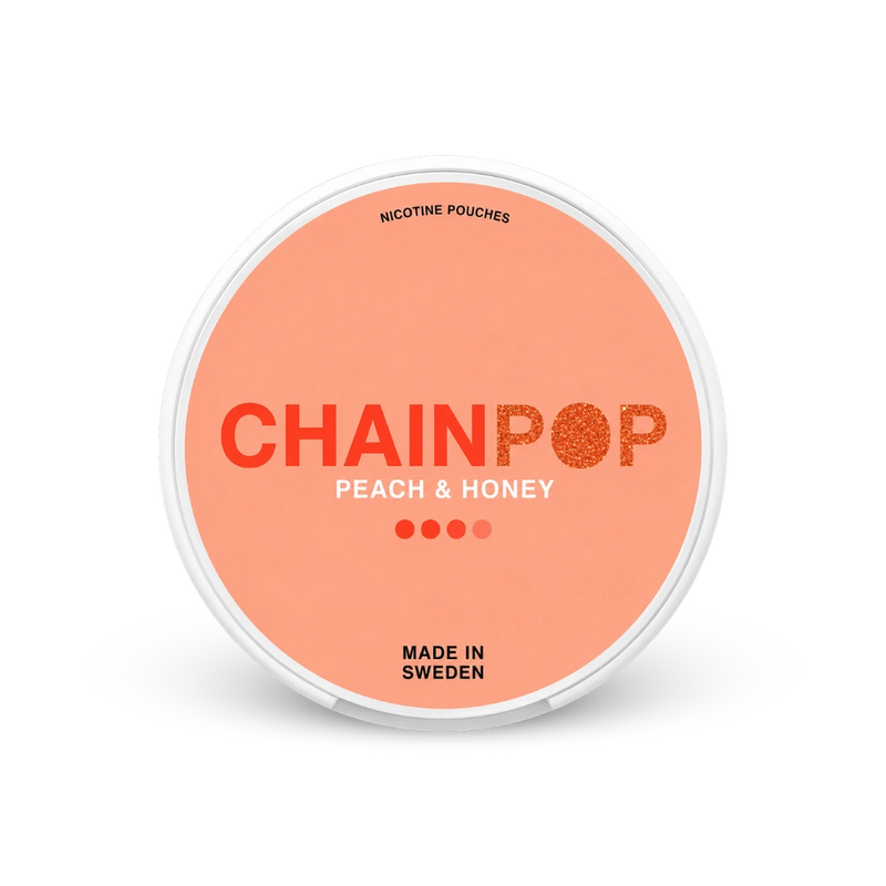 Chainpop Peach Honey – lata de saquinhos de nicotina