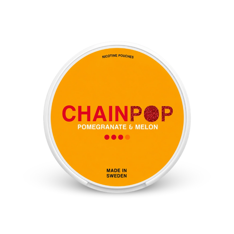 Chainpop Romã Melão – lata de saquinhos de nicotina