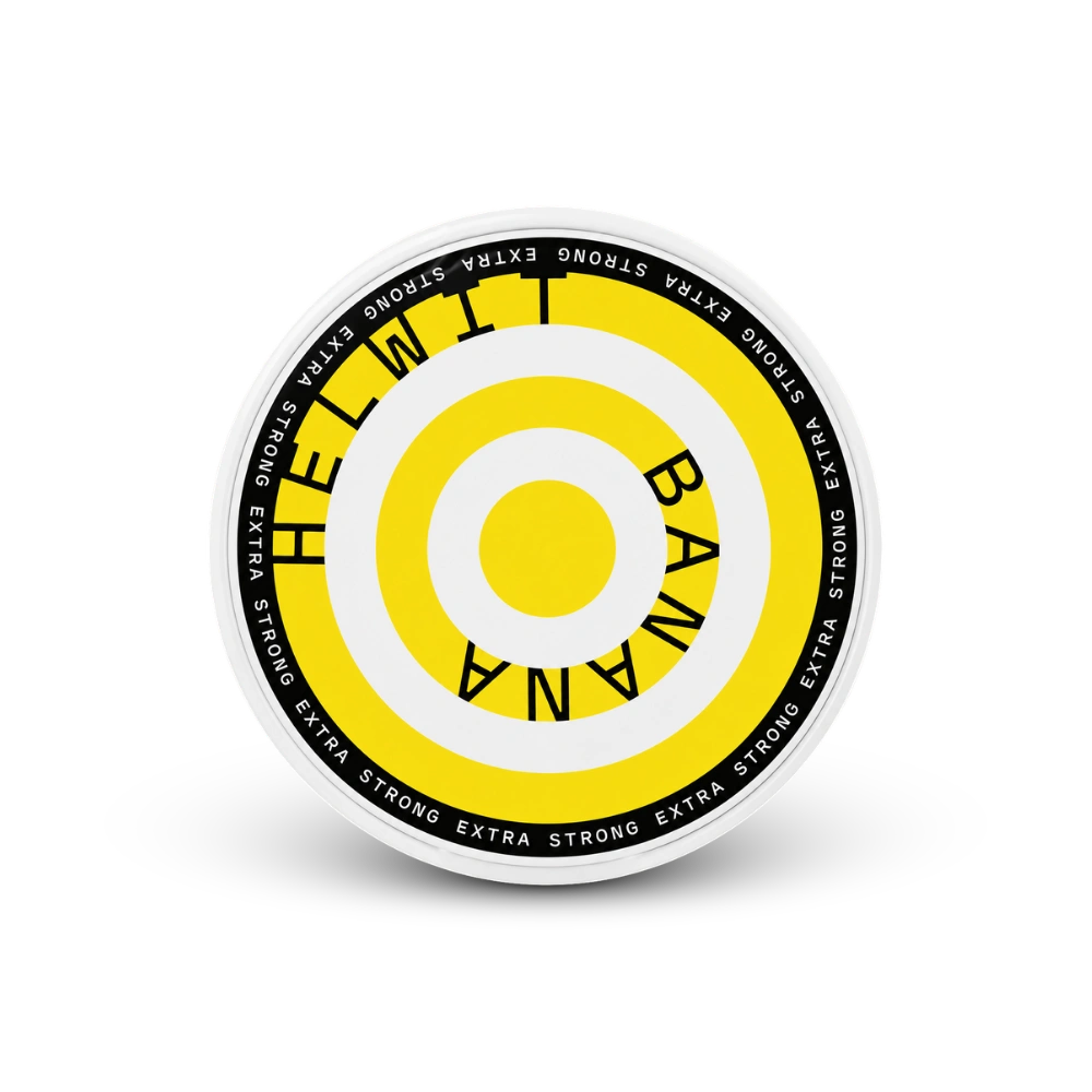 HELWIT Banana Extra Strong – lata de sachês de nicotina