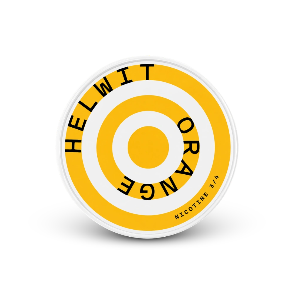 HELWIT Orange Médio – lata de saquinhos de nicotina