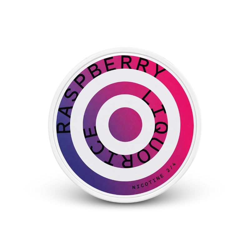 HELWIT Raspberry Liquorice Slim – lata de sachês de nicotina