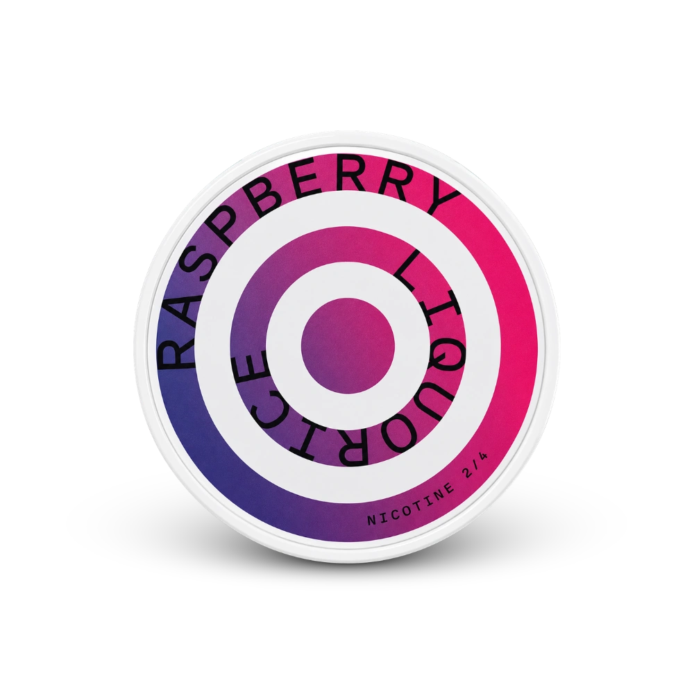 HELWIT Raspberry Liquorice Slim – lata de sachês de nicotina