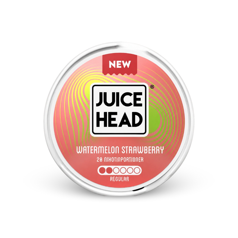 Juice Head Watermelon Strawberry Regular – lata de saquinhos de nicotina