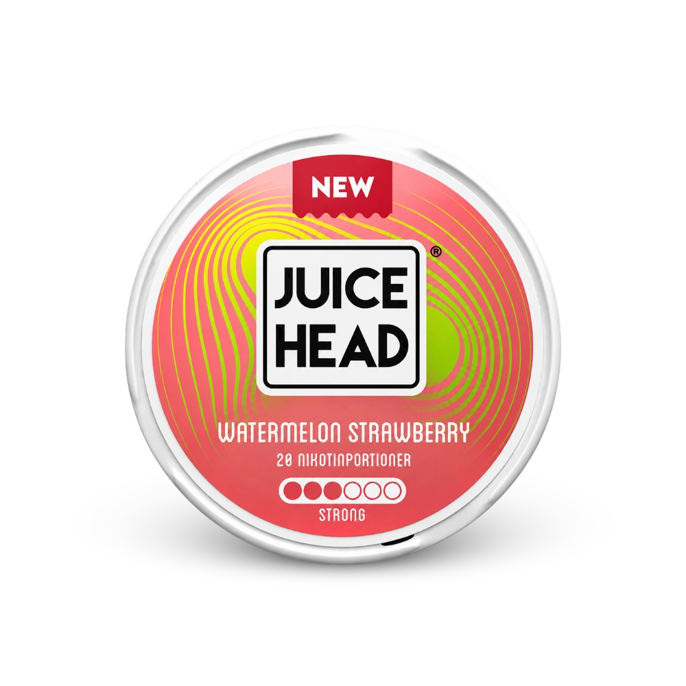 Juice Head Watermelon Strawberry Strong – lata de sachês de nicotina