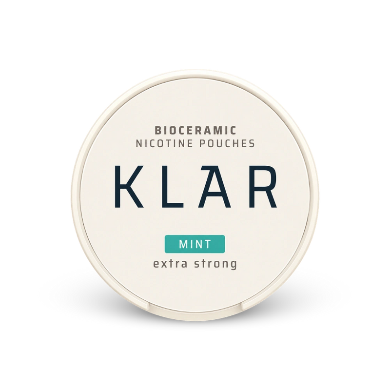 KLAR Mint Extra Strong Slim – lata de sachês de nicotina