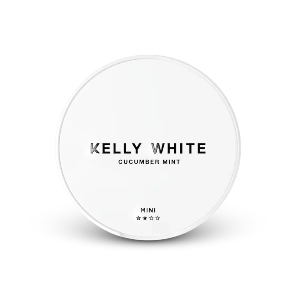 Kelly White Mini Cucumber Mint – lata de sachês de nicotina