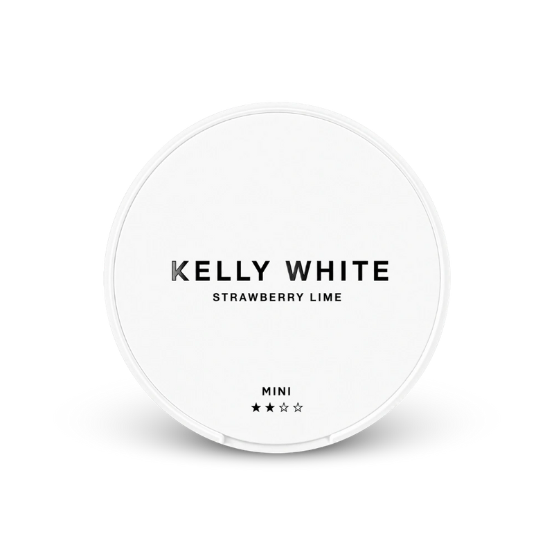 Kelly White Mini Strawberry Lime – lata de saquinhos de nicotina