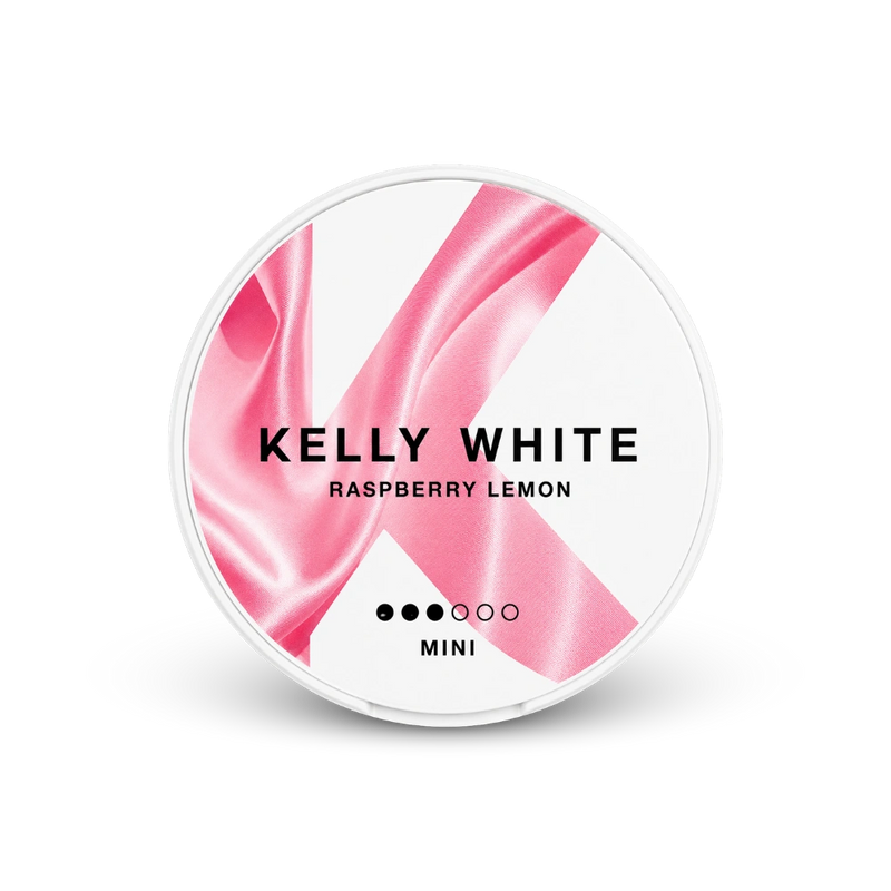 Kelly White Raspberry Lemon Mini – lata de sachês de nicotina