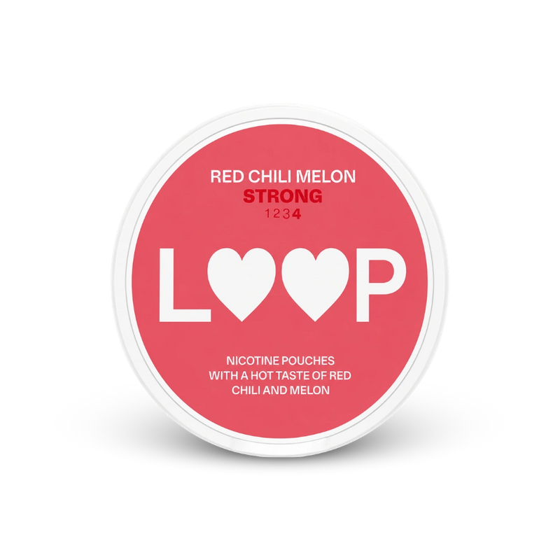 LOOP Red Chili Melon Strong – lata de saquinhos de nicotina