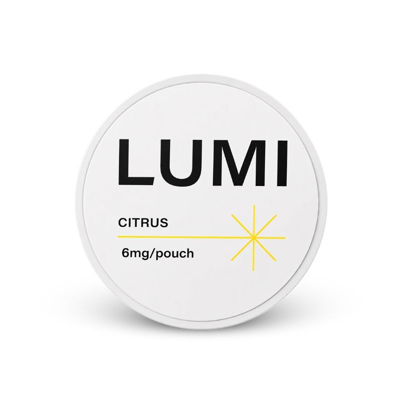 LUMI Citrus 6mg – lata de bolsas de nicotina