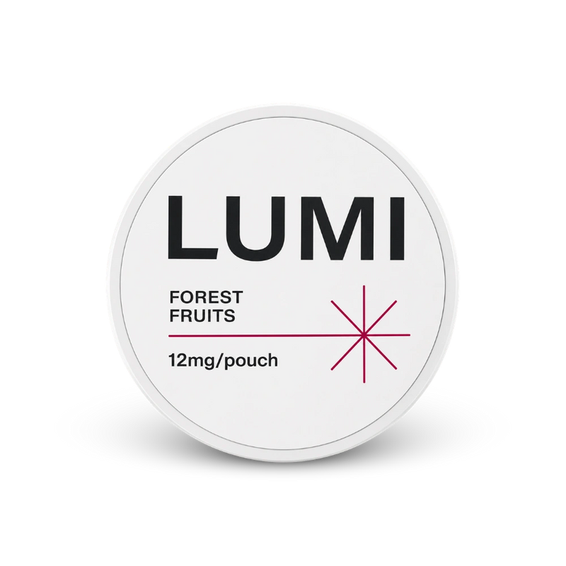 LUMI Forest Fruits 12mg – lata de sachês de nicotina