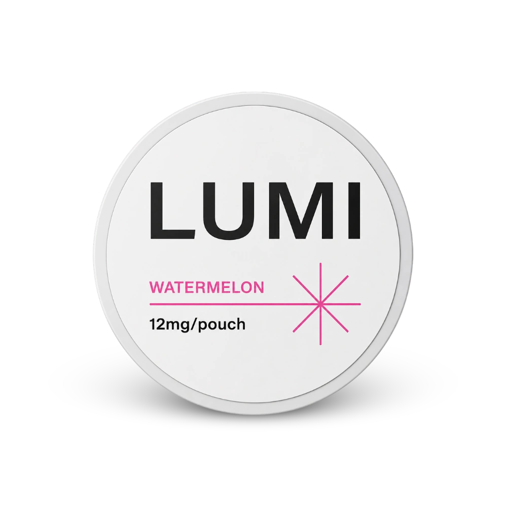 LUMI Melancia 12mg – lata de saquinhos de nicotina