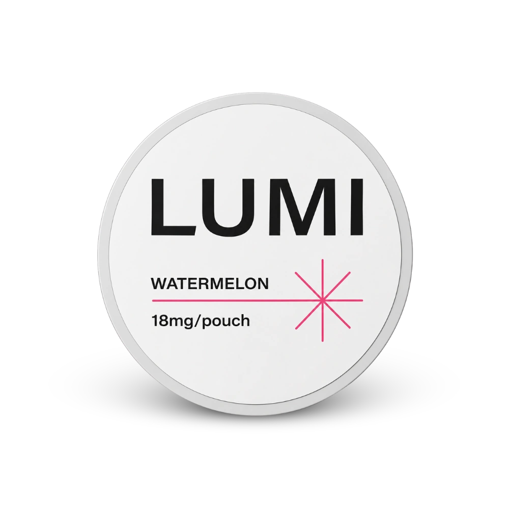 LUMI Melancia 18mg – lata de sachês de nicotina