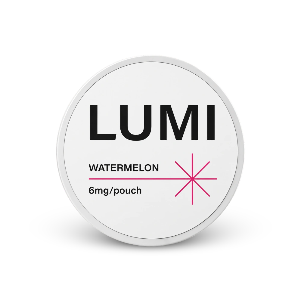 LUMI Melancia 6mg – lata de sachês de nicotina