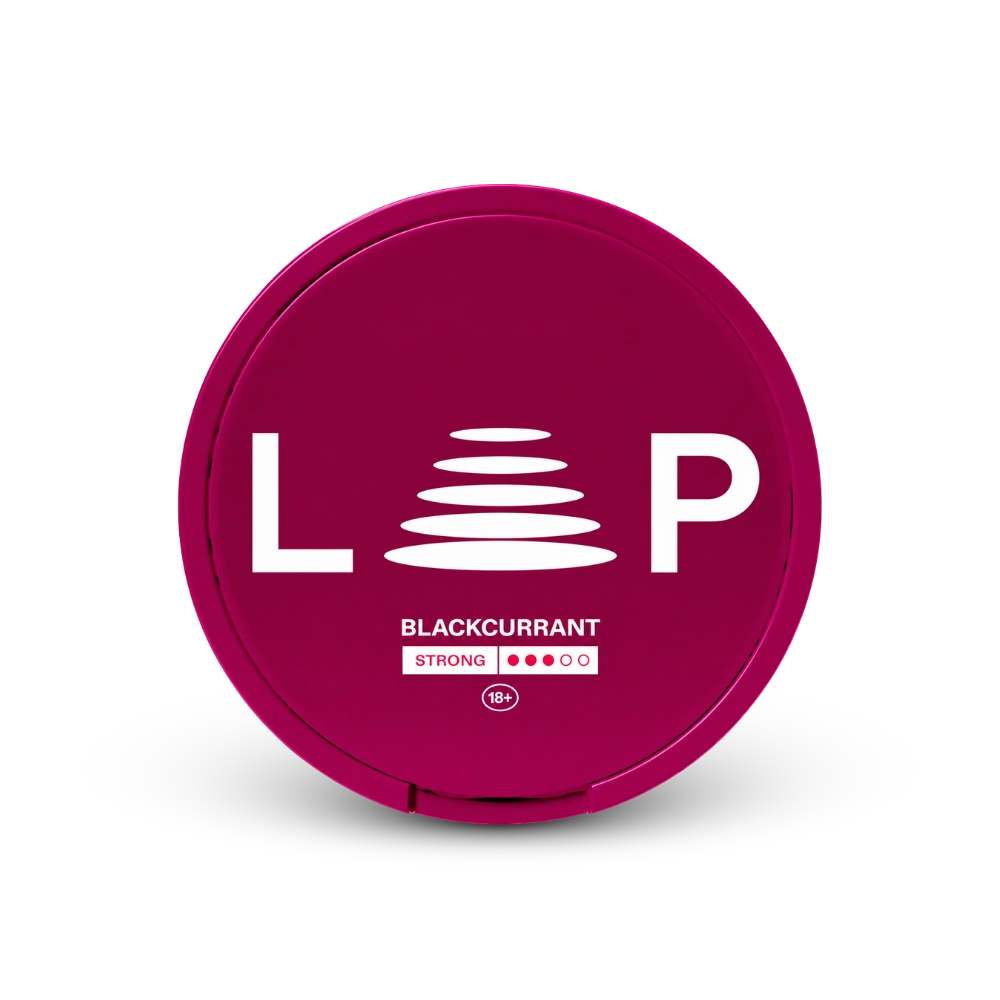 Loop Blackcurrant Strong – lata de sachês de nicotina