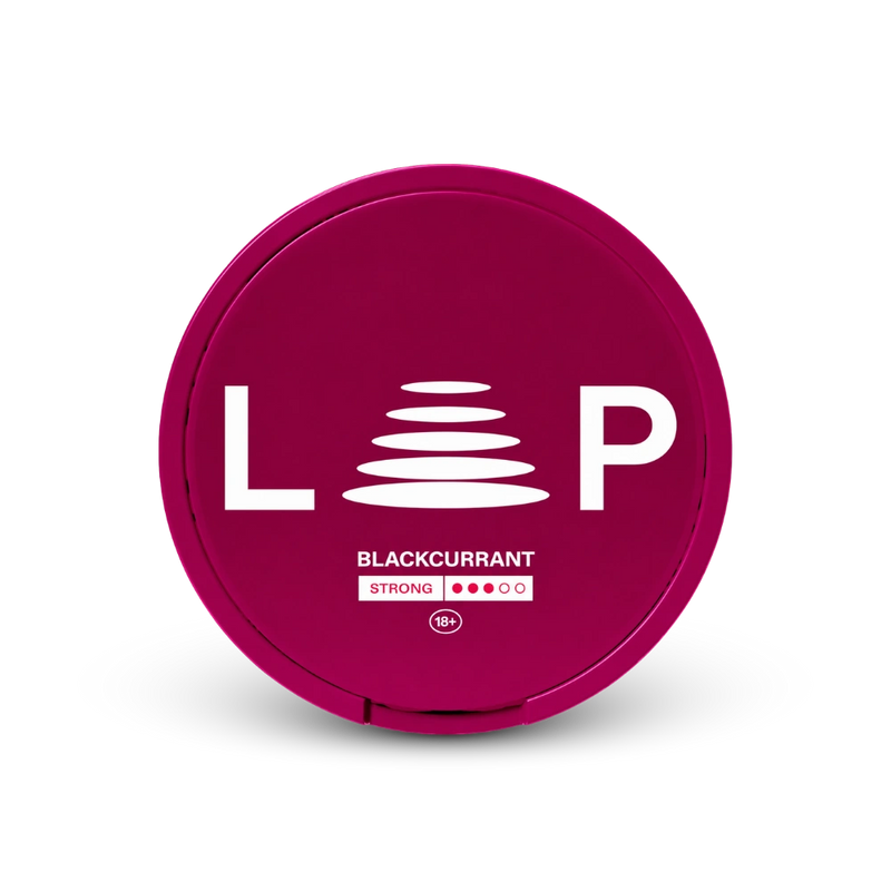 Loop Blackcurrant Strong – lata de sachês de nicotina