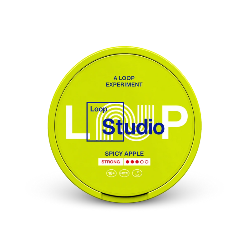Loop Spicy Apple Strong – lata de saquinhos de nicotina