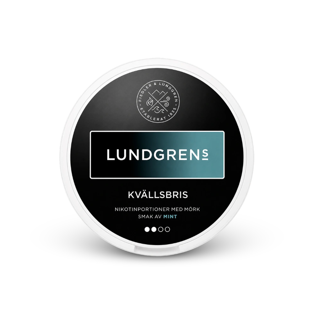 Lundgrens Kvällsbris – lata de saquinhos de nicotina