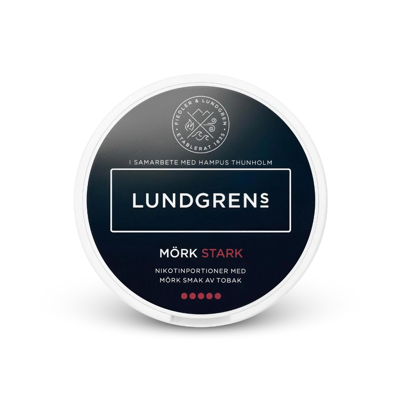 Lundgrens Mörk Stark – lata de sachês de nicotina