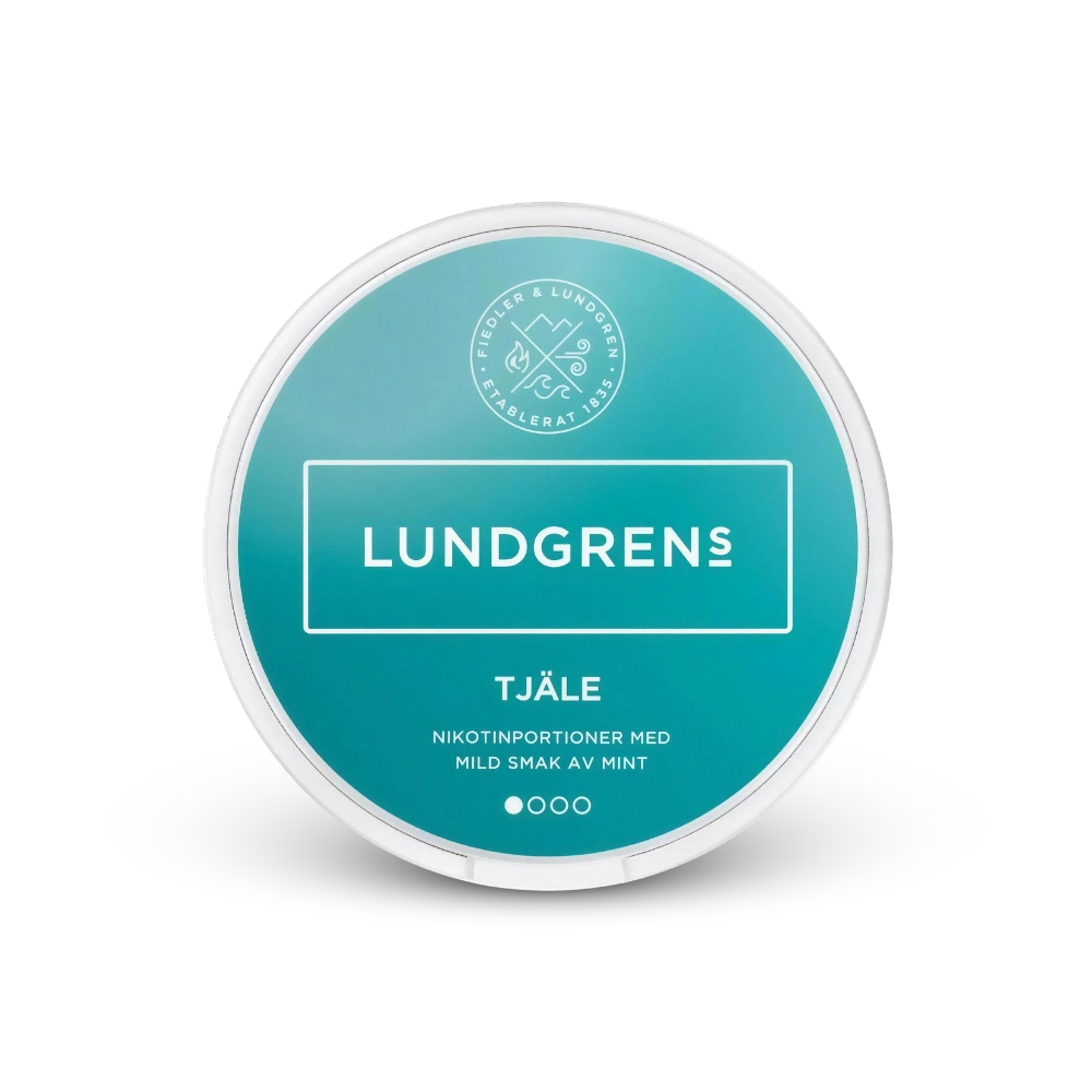 Lundgrens Tjäle – lata de sachês de nicotina
