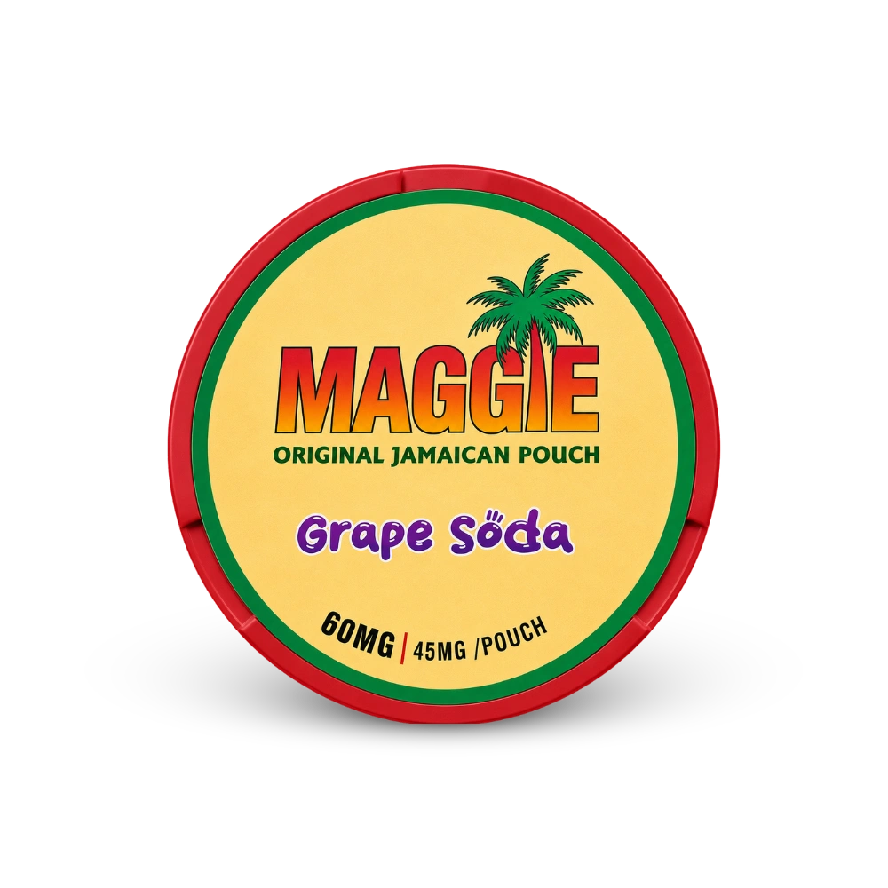 MAGGIE Grape Soda 60mg – lata de saquinhos de nicotina