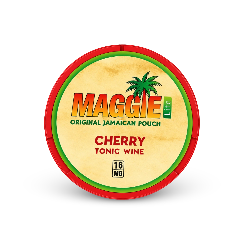 MAGGIE Lite Cherry Tonic Wine – lata de saquinhos de nicotina
