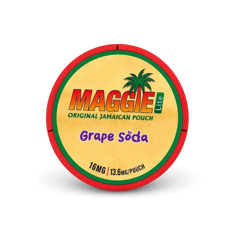 MAGGIE Lite Grape Soda – lata de sachês de nicotina