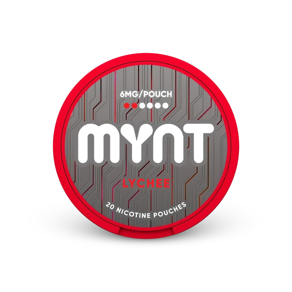 MYNT Lichía Regular – lata de saquinhos de nicotina