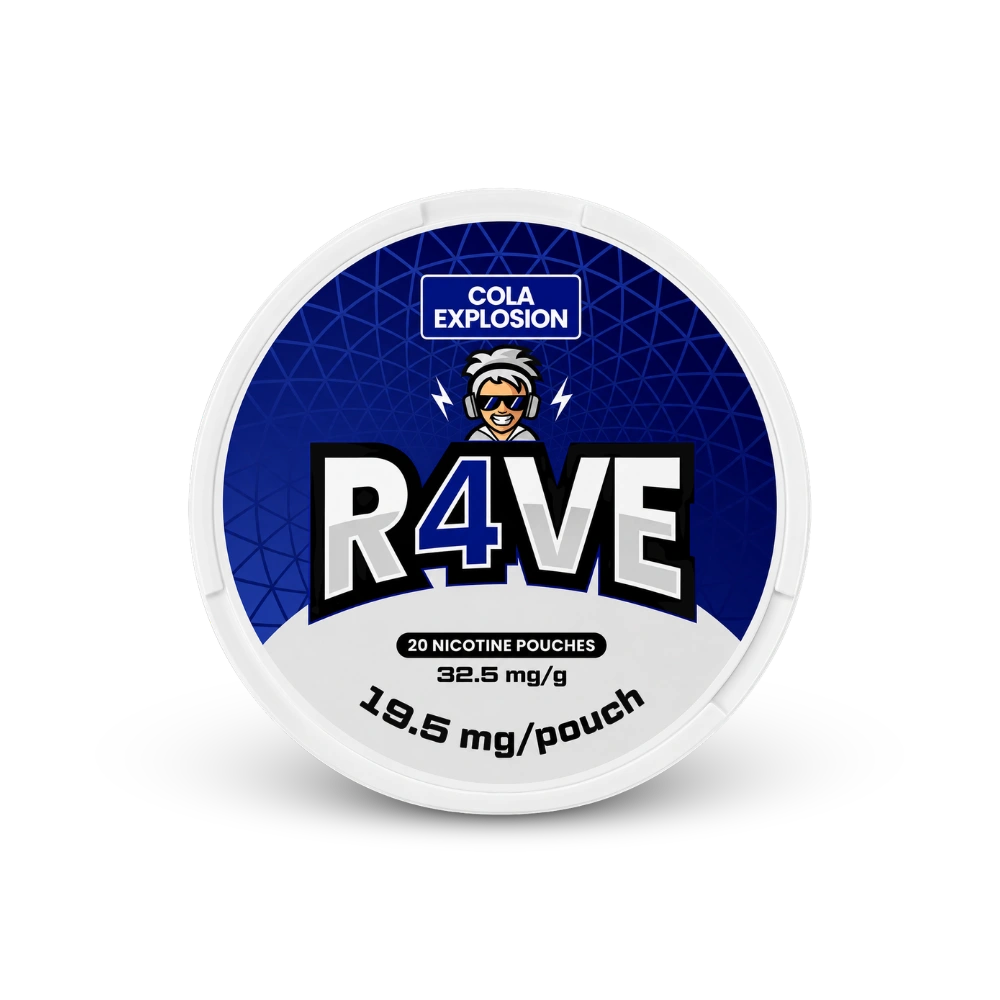 RAVE Cola Explosion 32.5mg – lata de saquinhos de nicotina