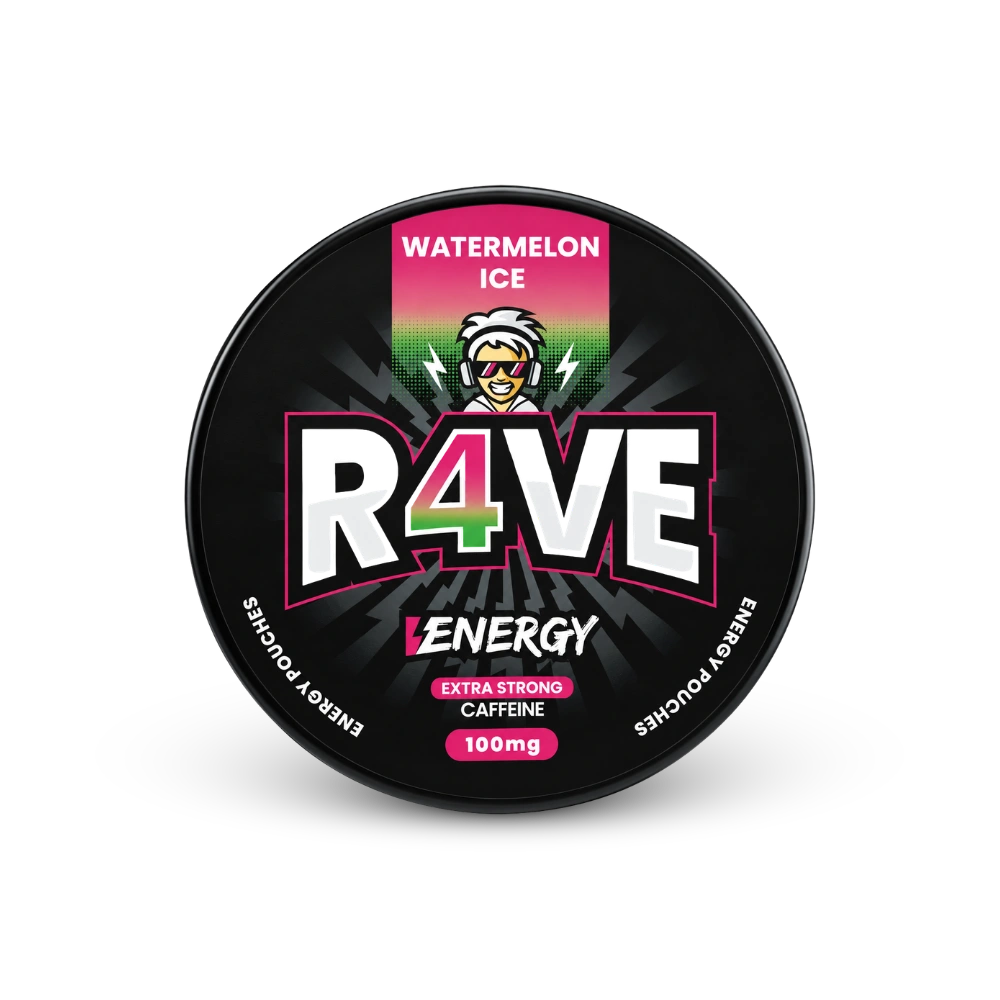 RAVE Energy Watermelon Ice 100mg – lata de sachês de nicotina