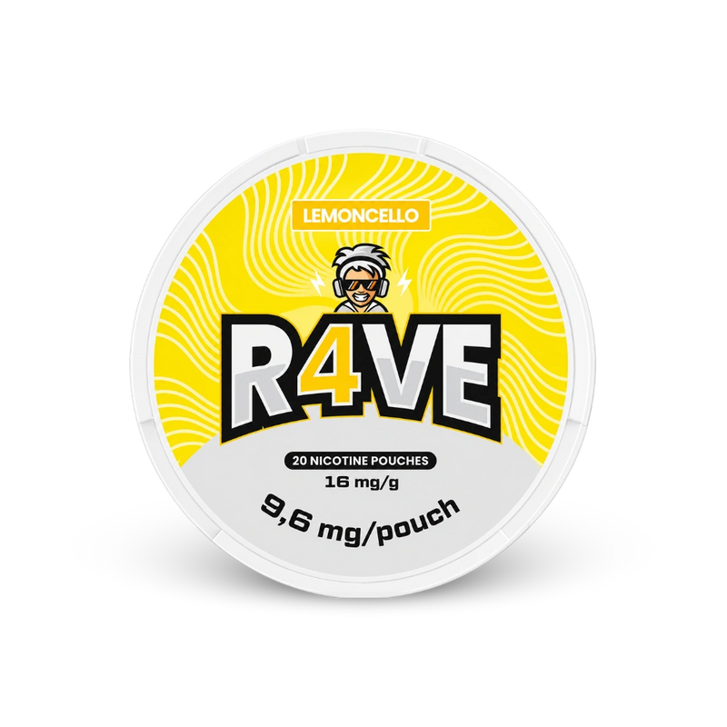 RAVE Limoncello 16mg – lata de sachês de nicotina