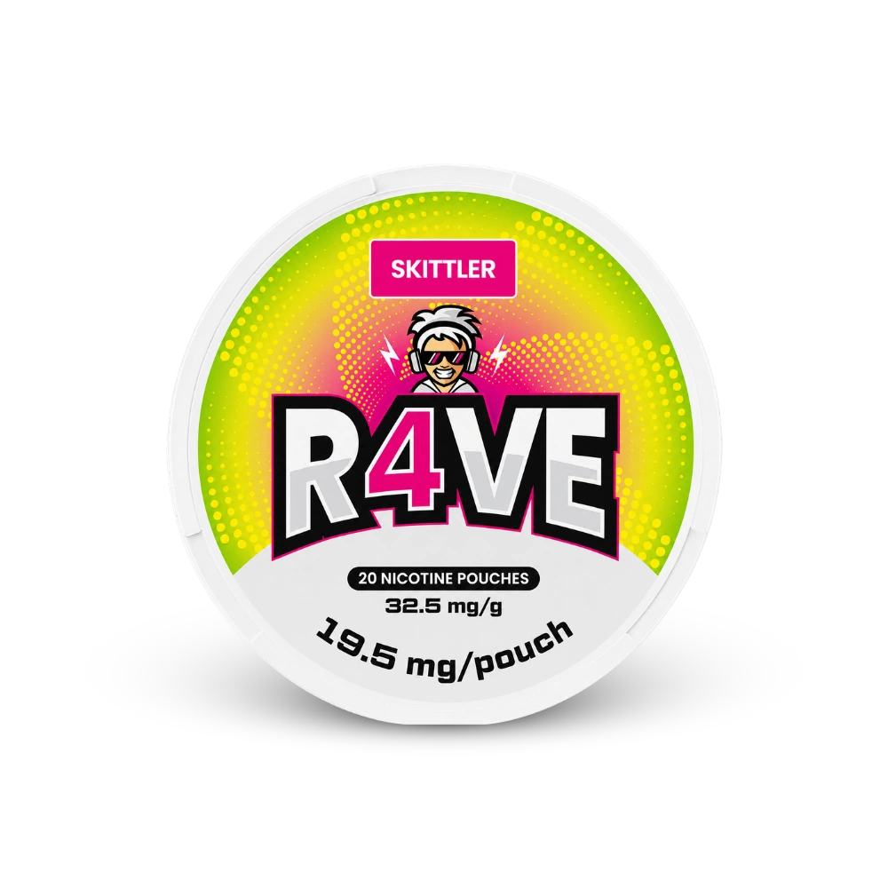 RAVE Skittler 32.5 – lata de sachês de nicotina