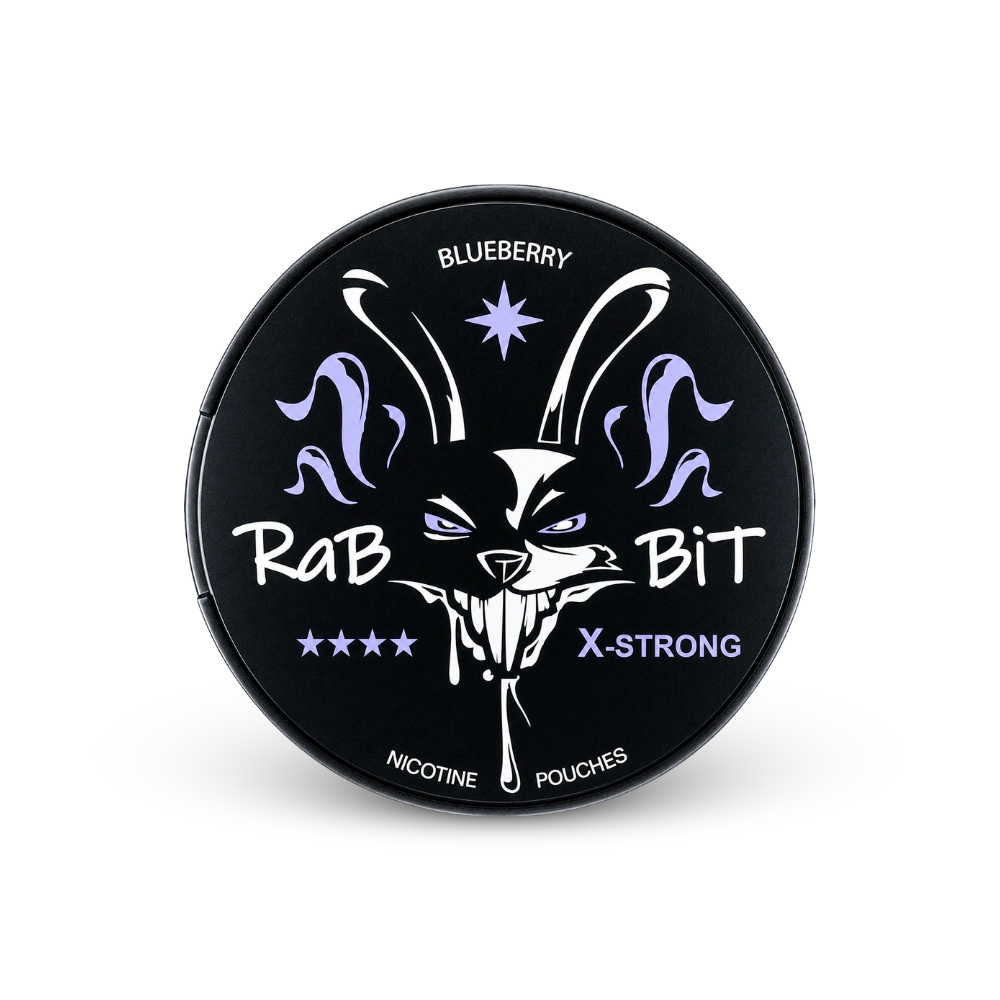 RaBBiT Blueberry X-Strong – lata de sachês de nicotina