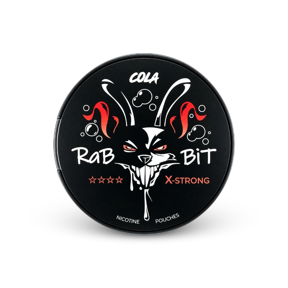 Rabbit Cola – lata de saquinhos de nicotina