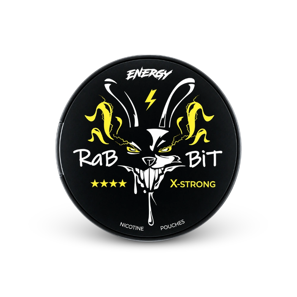 Rabbit Energy – lata de saquinhos de nicotina