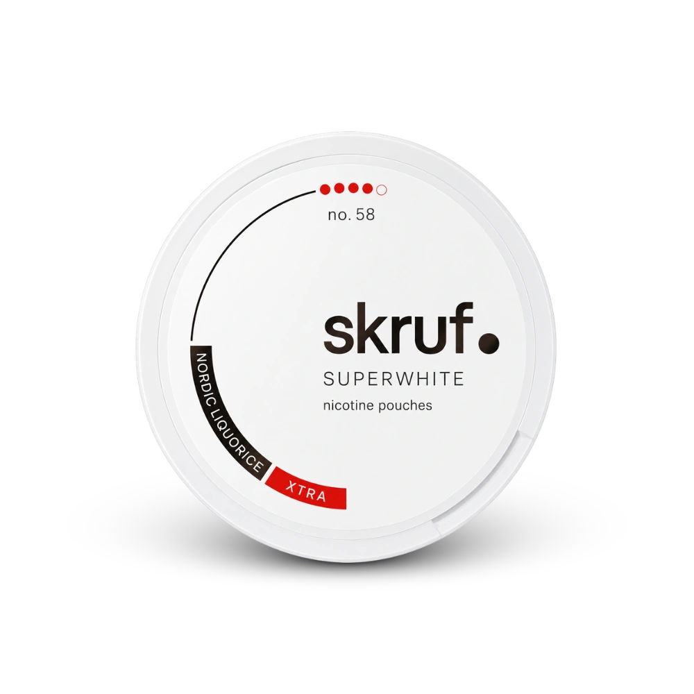 SKRUF Nordic Alcatrão S4 – lata de sachês de nicotina