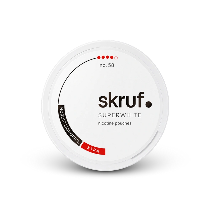 SKRUF Nordic Alcatrão S4 – lata de sachês de nicotina