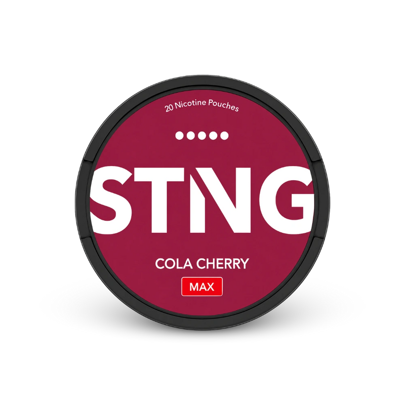STNG Cola Cherry MAX – lata de sachês de nicotina