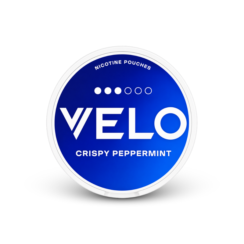 VELO Crispy Peppermint Mini – lata de saquinhos de nicotina