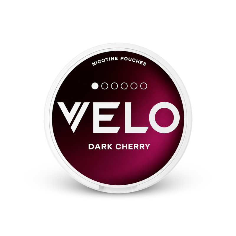 VELO Dark Cherry Mini – lata de sachês de nicotina