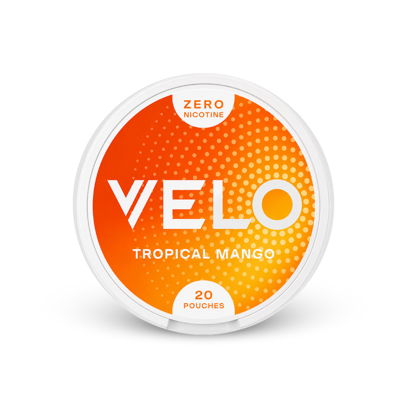 VELO Tropical Mango Zero – lata de saquinhos de nicotina