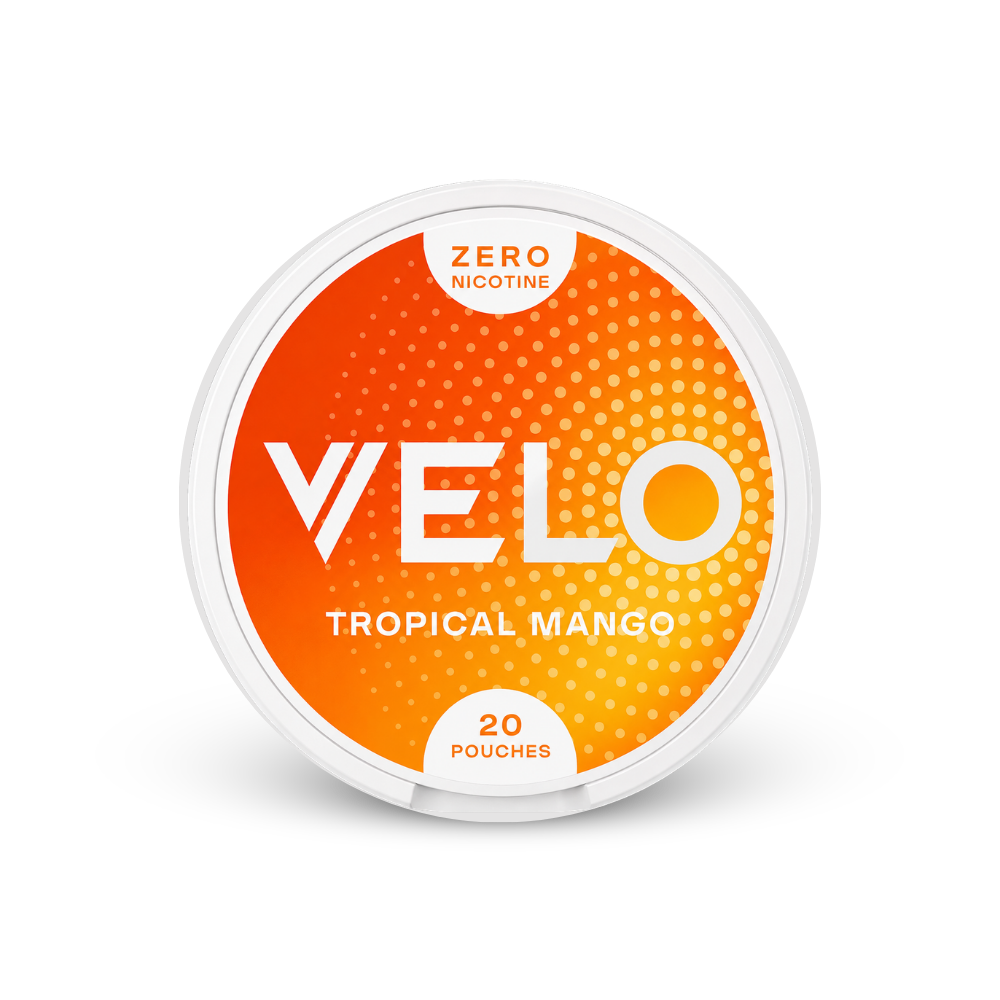 VELO Tropical Mango Zero – lata de saquinhos de nicotina