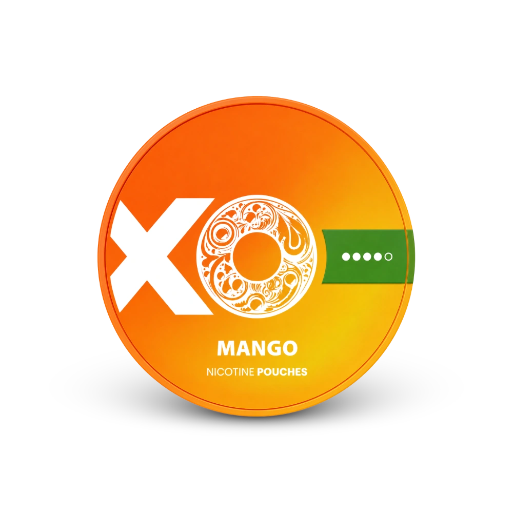 XO Mango – lata de sachês de nicotina