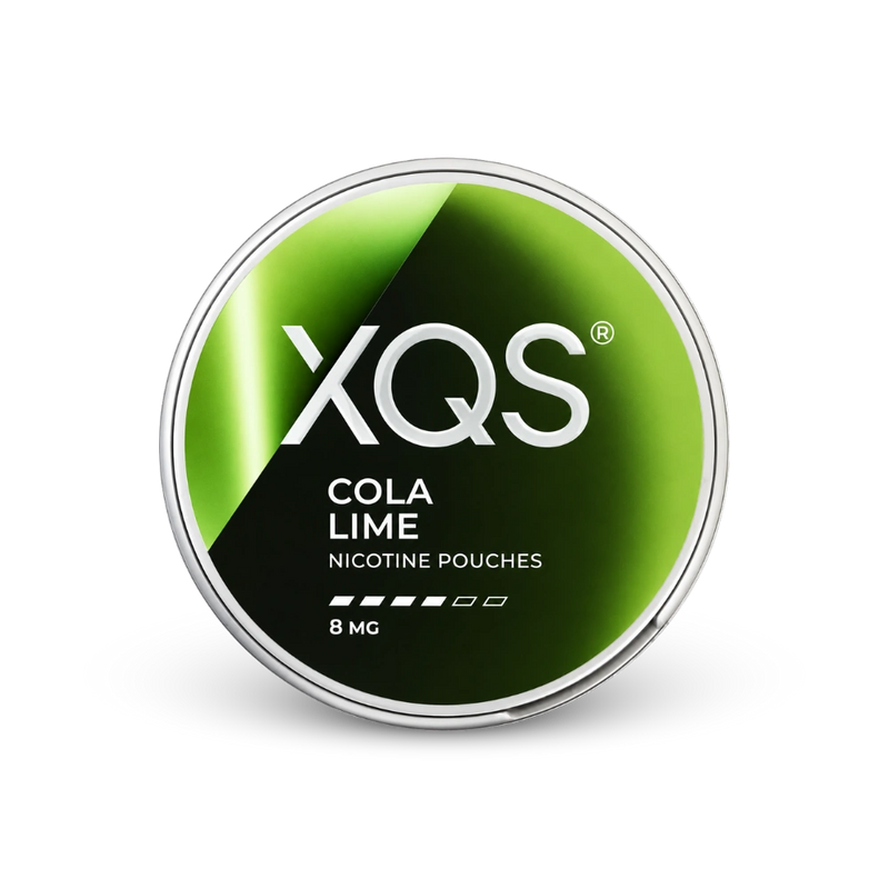 XQS Cola Lime 8mg – lata de saquinhos de nicotina