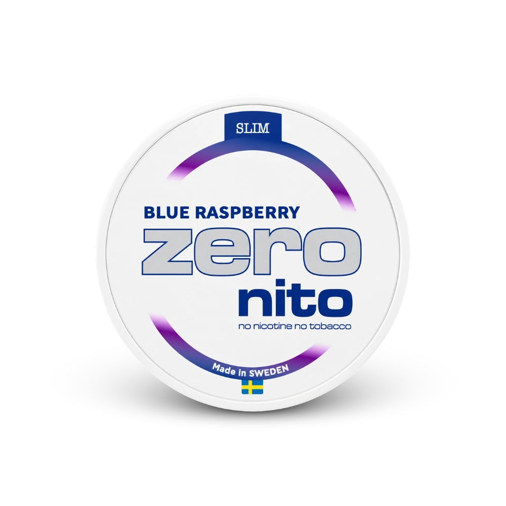 Zeronito Blue Raspberry Slim – lata de sachês de nicotina