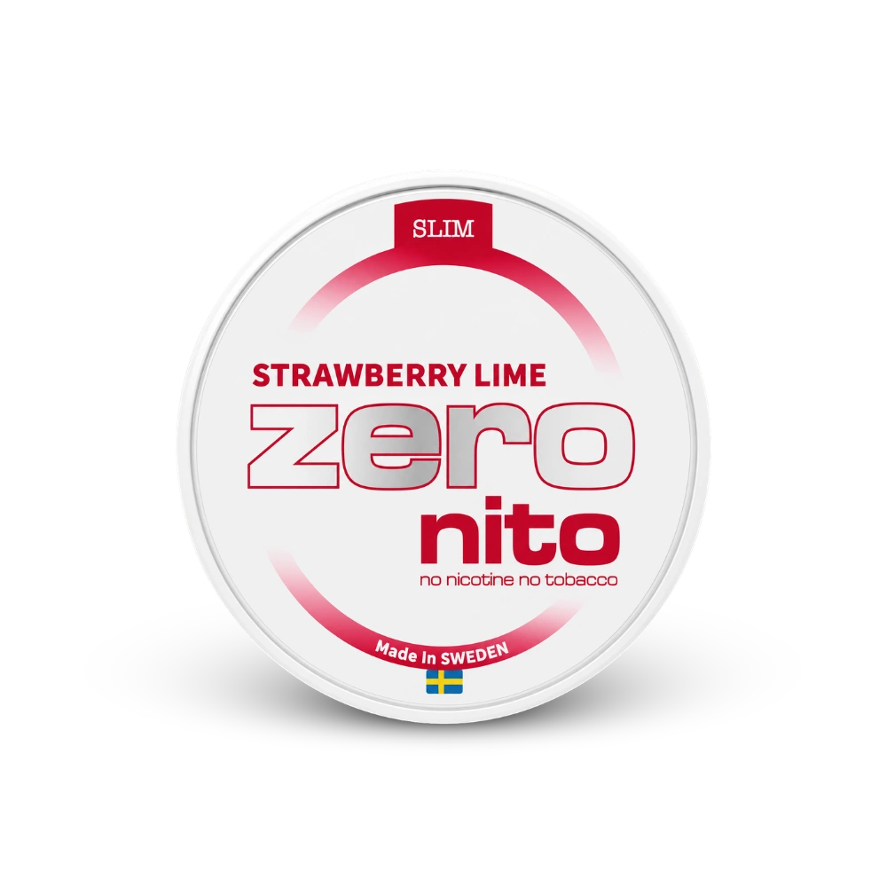 Zeronito Strawberry Lime Slim – lata de sachês de nicotina