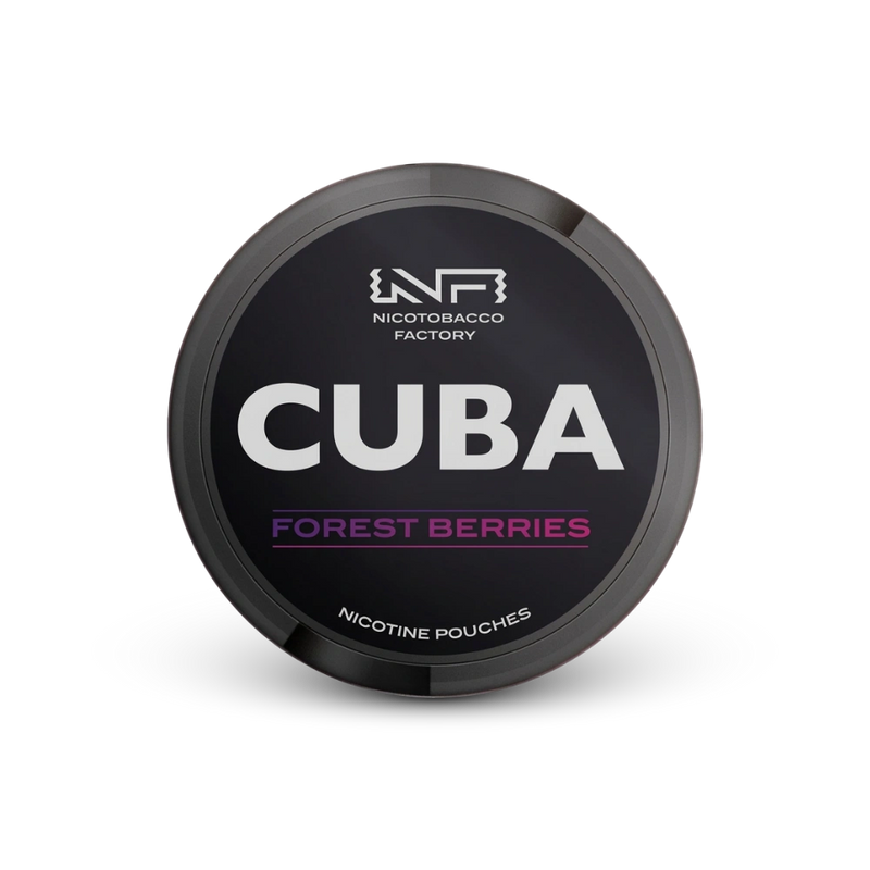 Cuba Black Forest Berries – lata de saquinhos de nicotina