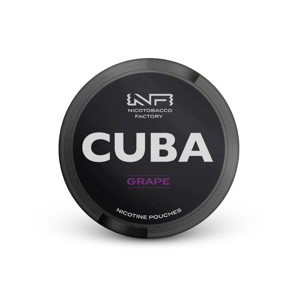Cuba Black Grape – lata de sachês de nicotina